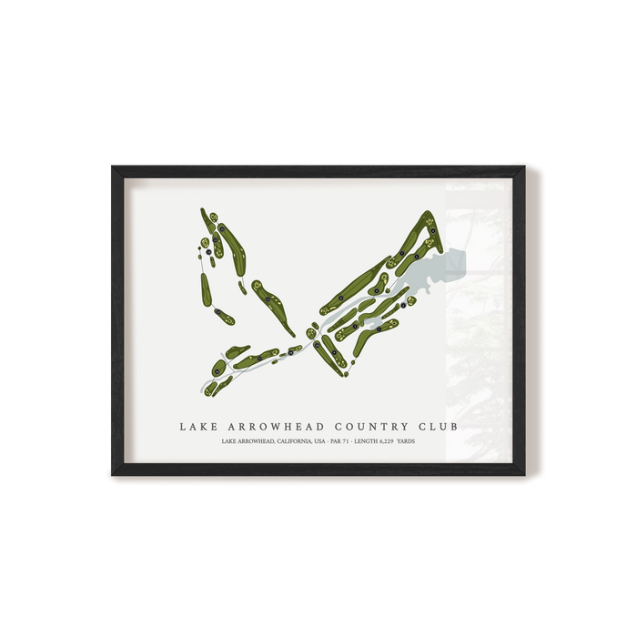 Lake Arrowhead Country Club | Golf Course Map | Black+Frame