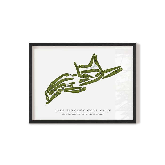 Lake Mohawk Golf Club | Golf Course Map | Black+Frame