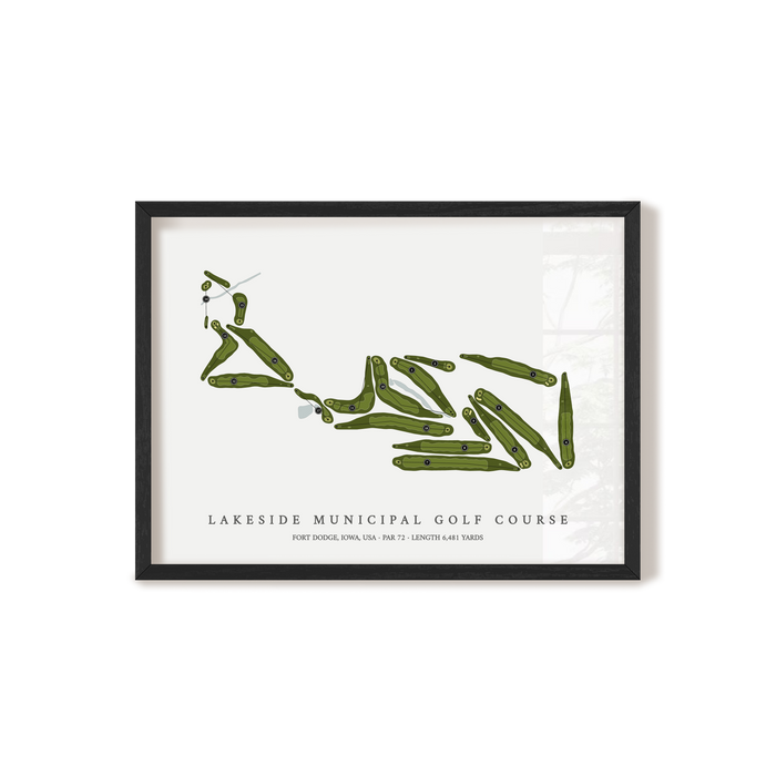 Lakeside Municipal Golf Course | Golf Course Map | Black+Frame