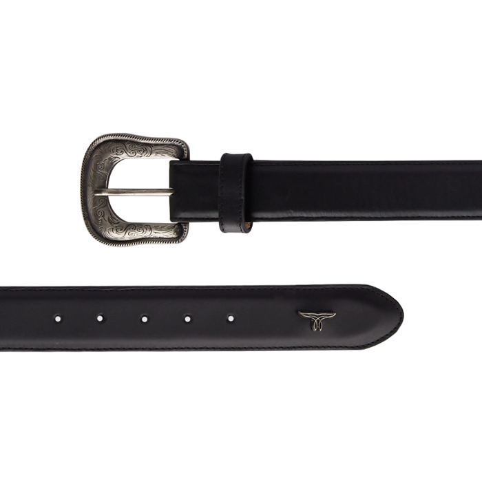 Lane 1.5 Woven Laced Belt with Single Buckle - Jet Black
