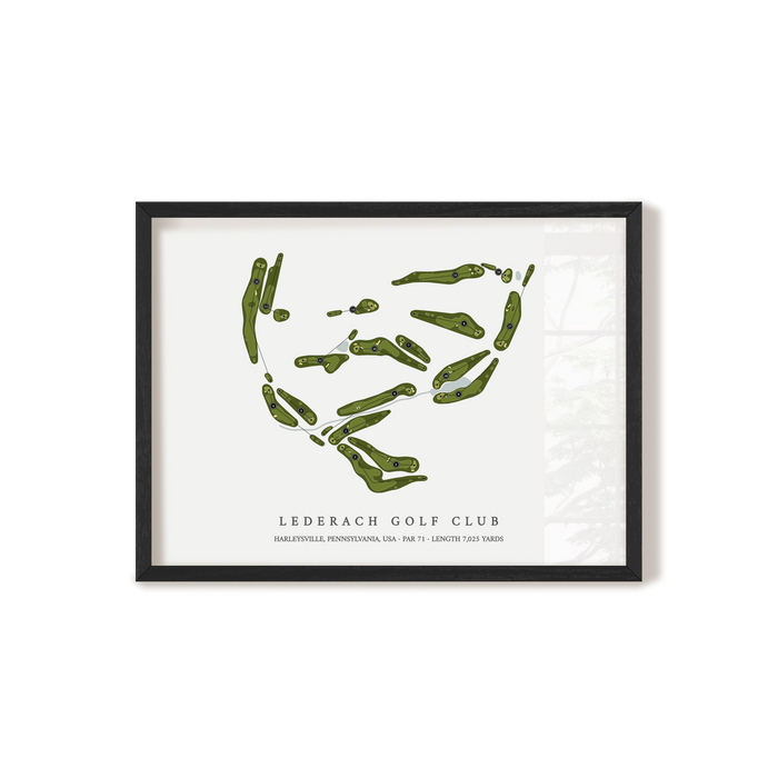 Lederach Golf Club | Golf Course Map | Black Frame