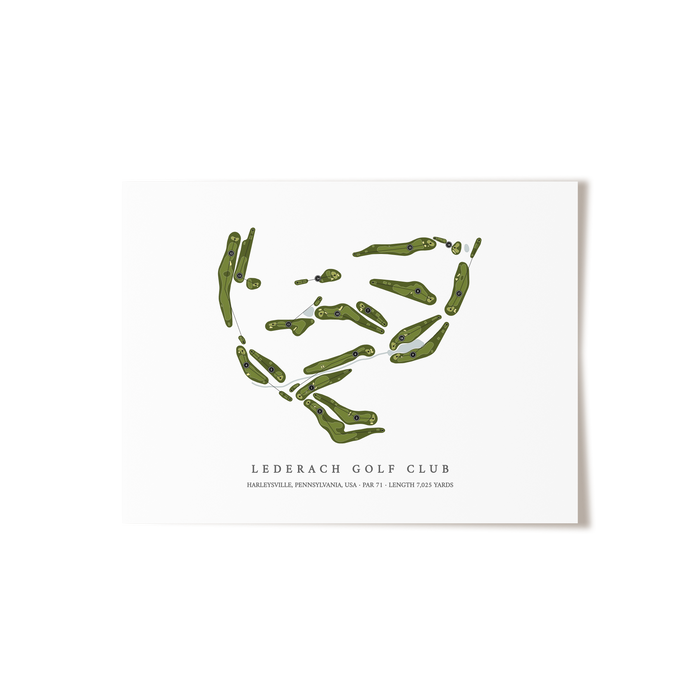 Lederach Golf Club | Golf Course Map | Unframed