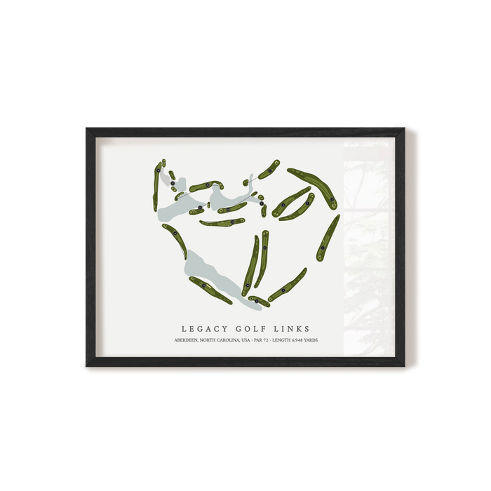 Legacy Golf Links | Golf Course Print | Black Frame