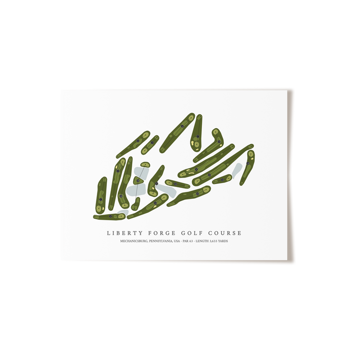 Liberty Forge Golf Course | Golf Course Map | Unframed