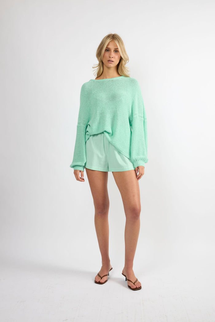 Light Summer Sweater in Aqua