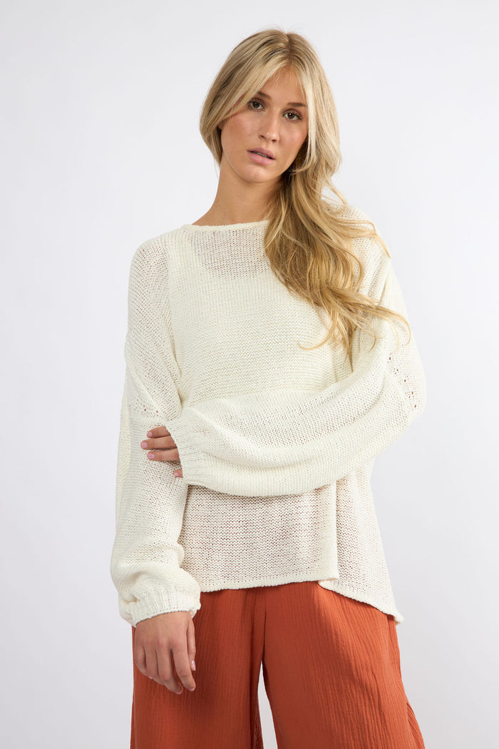 Light Summer Sweater in Cream