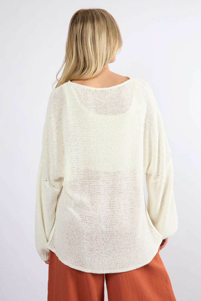 Light Summer Sweater in Cream