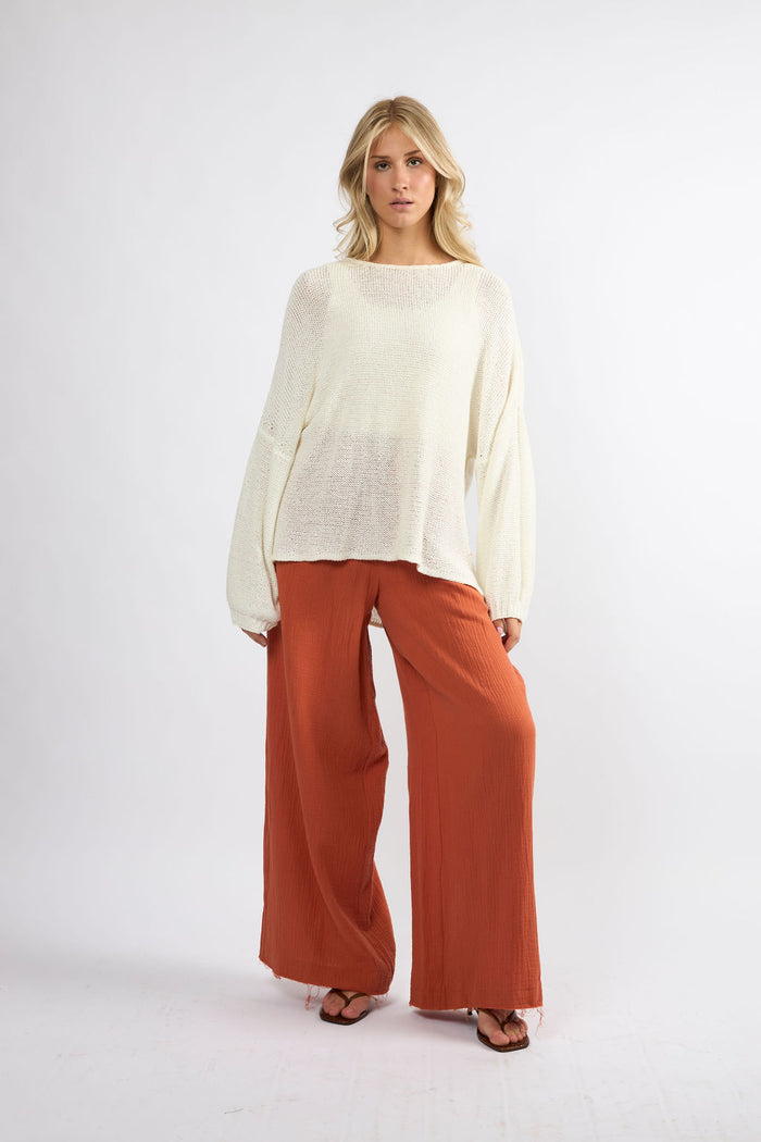 Light Summer Sweater in Cream