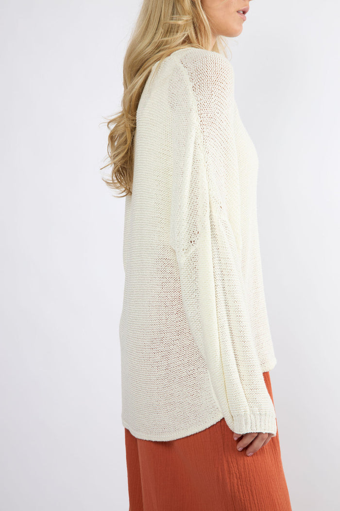 Light Summer Sweater in Cream