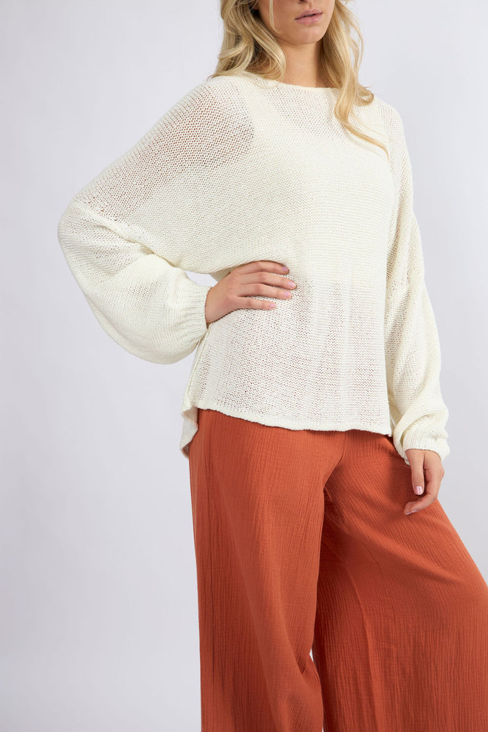 Light Summer Sweater in Cream