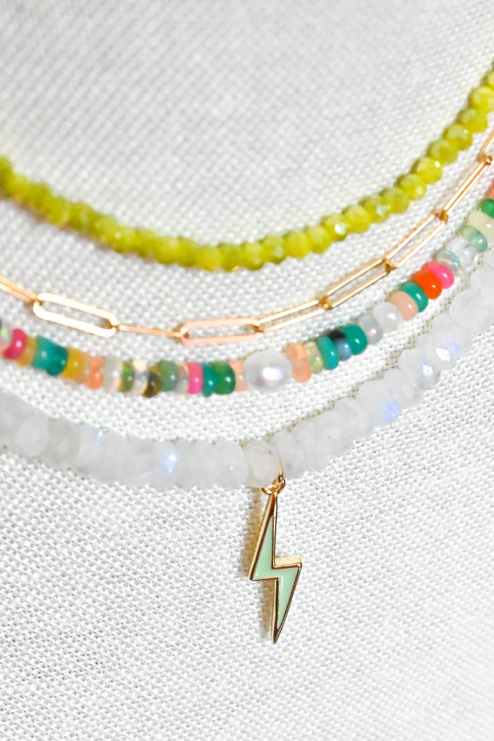 Lightning Strike Moonstone Necklace