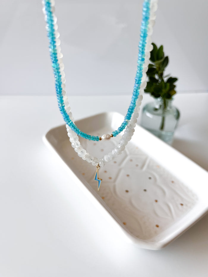 Lightning Strike Moonstone Necklace