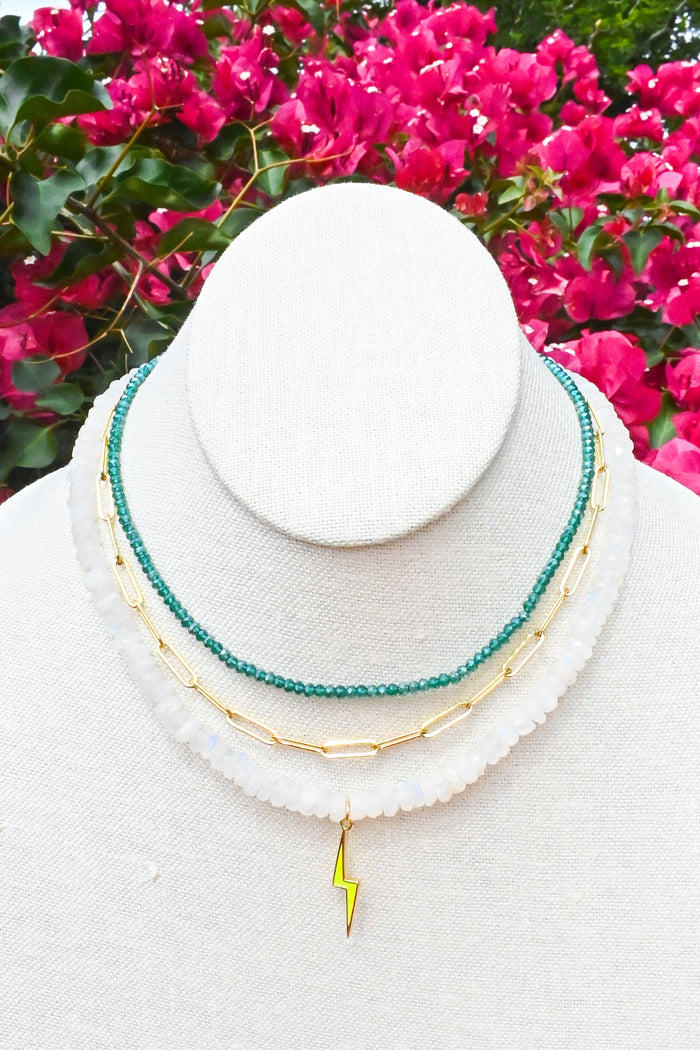 Lightning Strike Moonstone Necklace