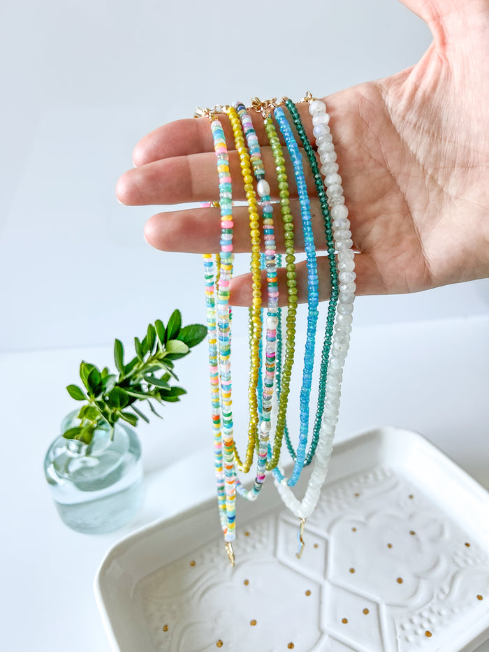 Lime Crystal Choker Necklace