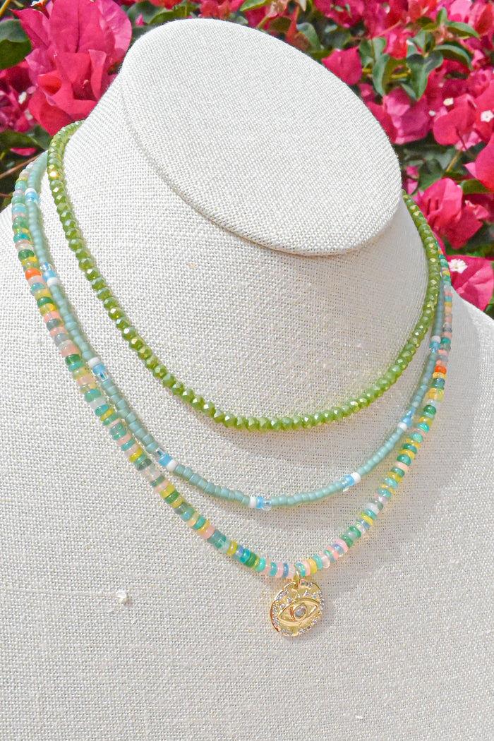 Lime Crystal Choker Necklace