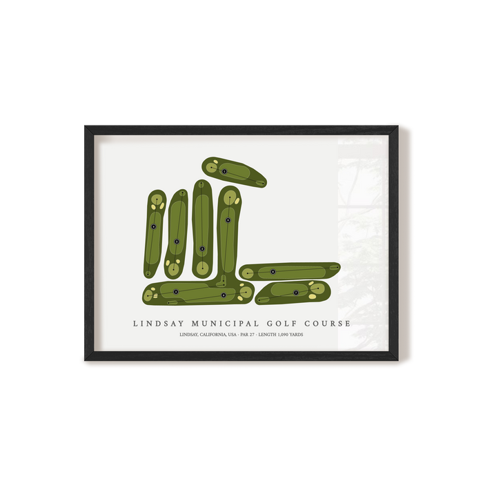 Lindsay Municipal Golf Course | Golf Course Map | Black+Frame