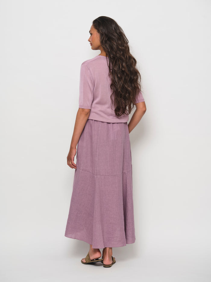 Linen Flounce Skirt
