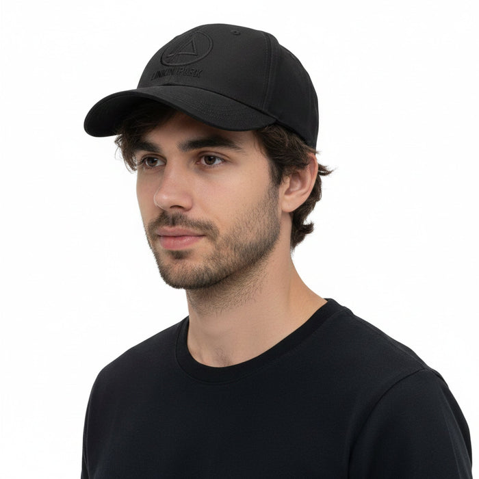 LINKIN PARK - CONCENTRIC TEXT LOGO - Baseball Cap Black