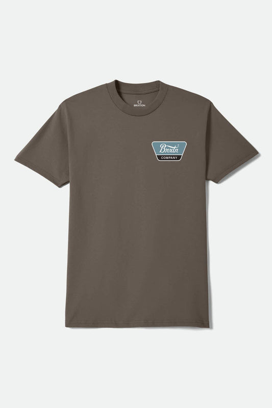 Men's Linwood Standard T-Shirt in the color Earth/Off White/Jade - Front Product View