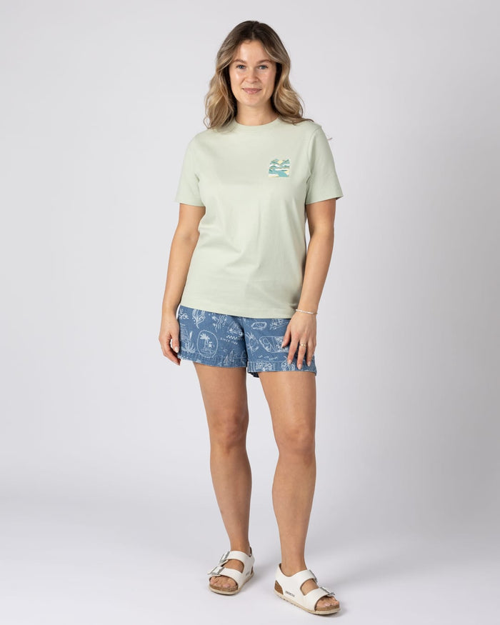 Live Wild Womens Short Sleeve T-Shirt In Light Green