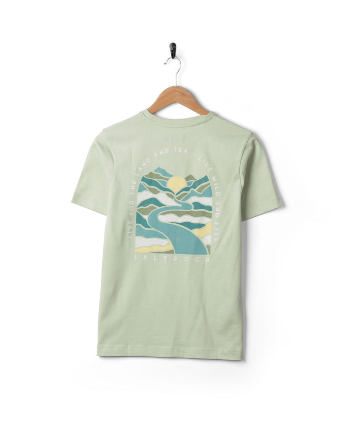 Live Wild Womens Short Sleeve T-Shirt In Light Green