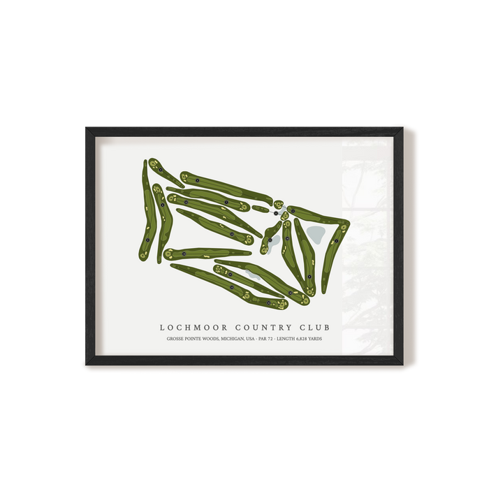 Lochmoor Country Club | Golf Course Map | Black+Frame