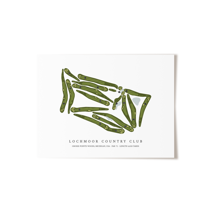 Lochmoor Country Club | Golf Course Map | Unframed