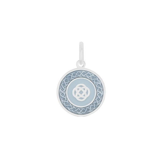 Lola Family Knot Silver Pendant - Pale Grey
