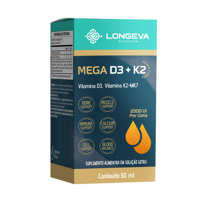 LONGEVA | Mega D3 com K2 (30 ml)