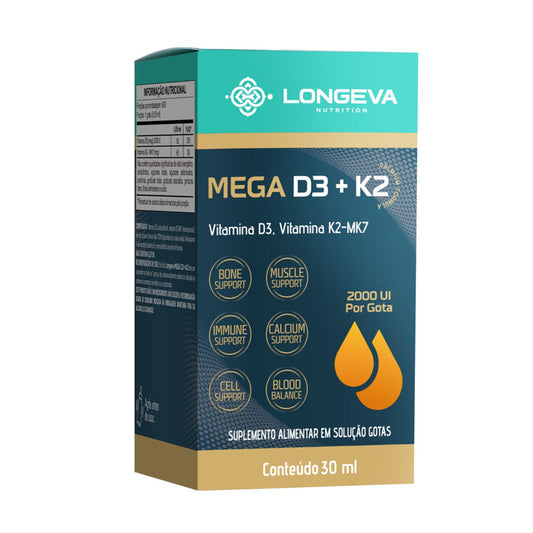 LONGEVA | Mega D3 com K2 (30 ml)