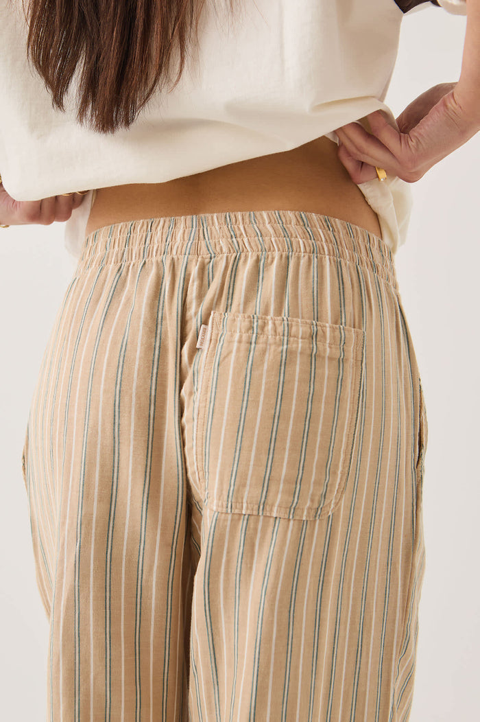 Women's Lounge Pant in the color Sand Stripe - Additional Fit image