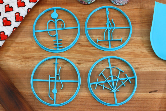 Lovecraft Outer Gods Cookie Cutters Set 2 - Unbegotten, Green Flame Tulzscha, Crawling Chaos Nyarlethotep, Abyss Lord Nodens