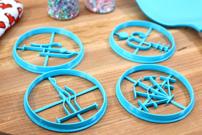 Lovecraft Outer Gods Cookie Cutters Set 2 - Unbegotten, Green Flame Tulzscha, Crawling Chaos Nyarlethotep, Abyss Lord Nodens
