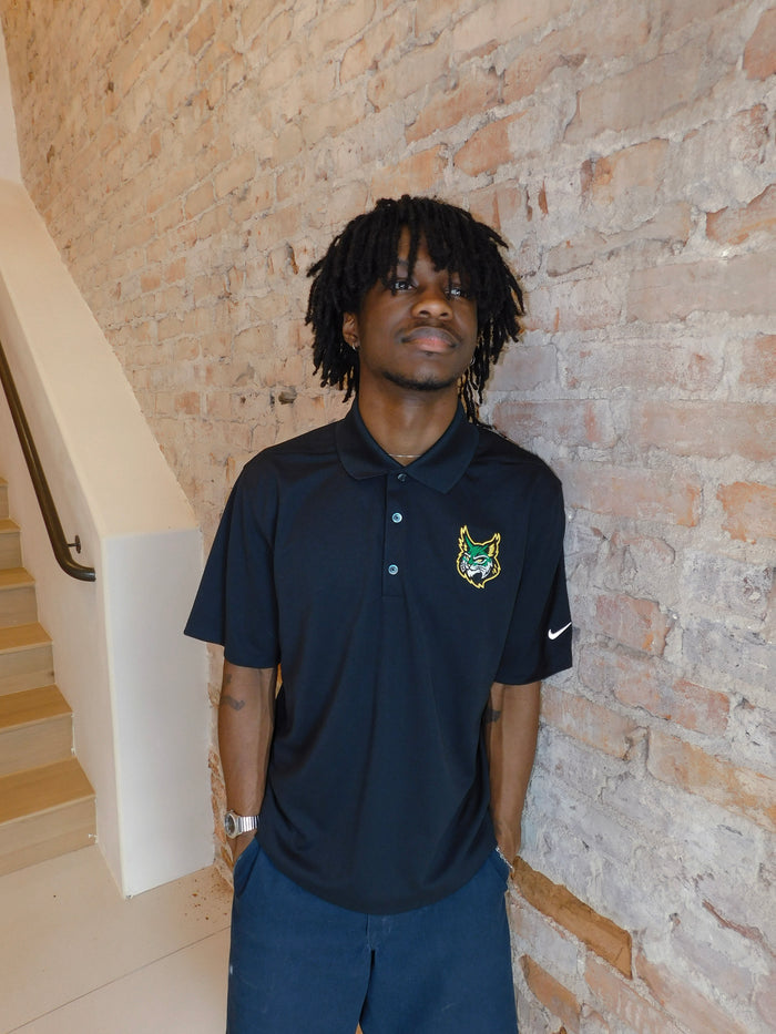 Lynx Black Nike Dri-FIT Polo Primary Logo