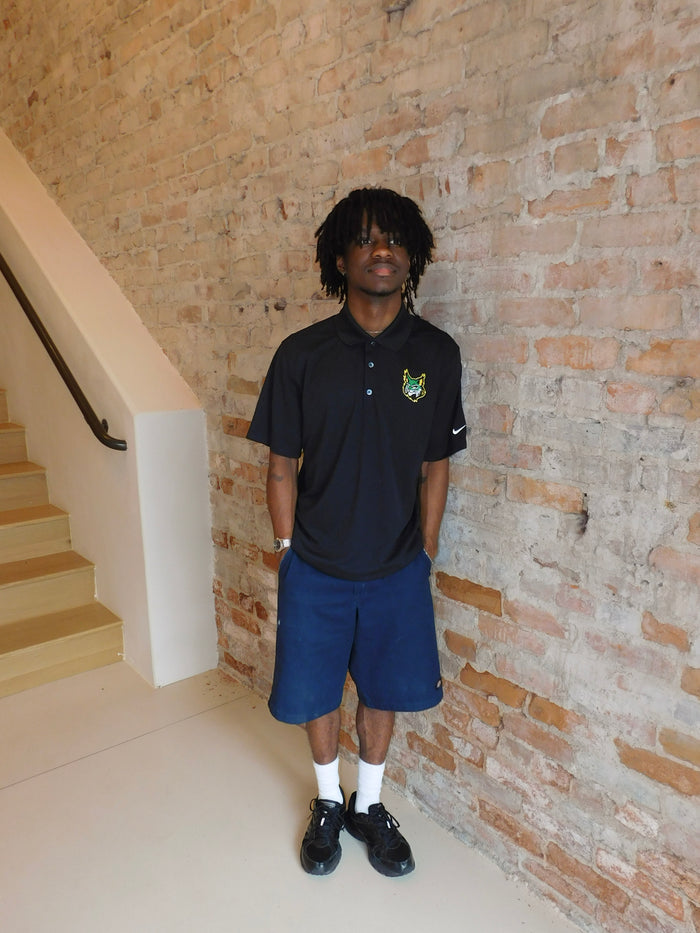 Lynx Black Nike Dri-FIT Polo Primary Logo