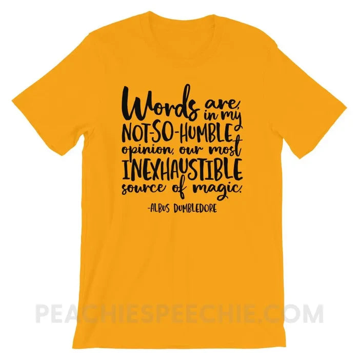 Magic Quote Premium Soft Tee - Gold / S - T-Shirts & Tops peachiespeechie.com