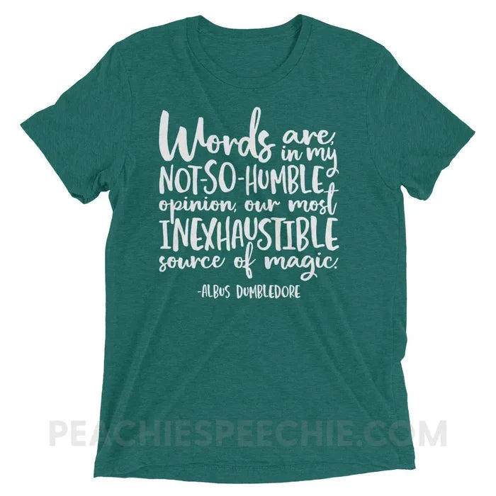 Magic Quote Tri-Blend Tee - Teal Triblend / XS - T-Shirts & Tops peachiespeechie.com
