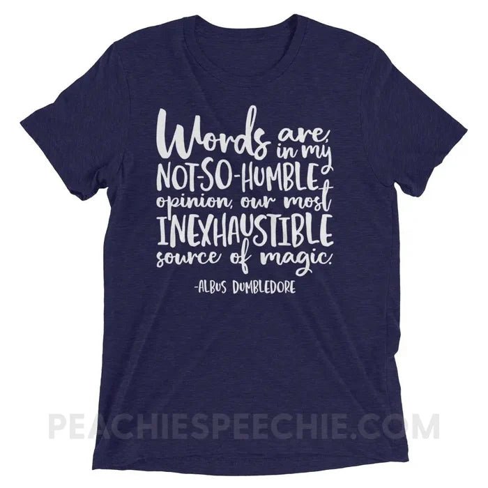 Magic Quote Tri-Blend Tee - Navy Triblend / XS - T-Shirts & Tops peachiespeechie.com