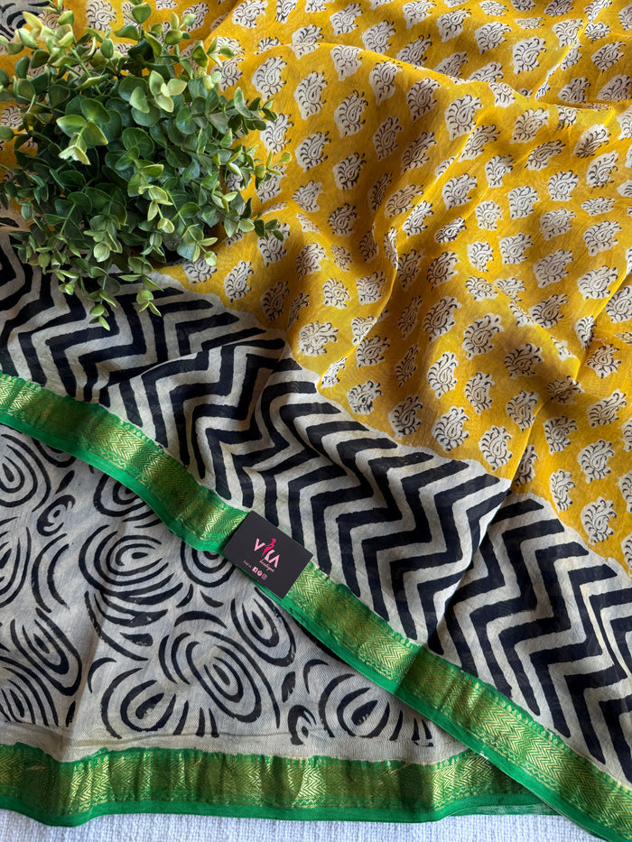 Maheswari border chanderi saree