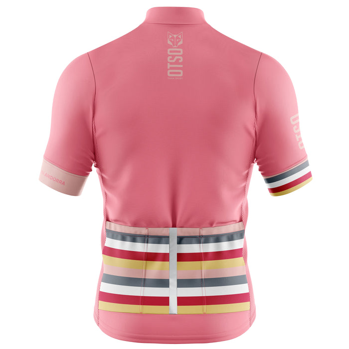Maillot vélo Homme - Stripes Coral Pink (Outlet)