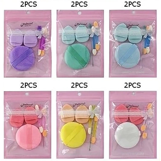 Makeup Sponge and Applicator Set – Portable Cosmetic Powder Puff, Teardrop Mini Sponges, Dual-Sided Eyeshadow Brushes & Mascara Wand Spoolie, Travel-Friendly Beauty Tool Kit (BFB-1062)