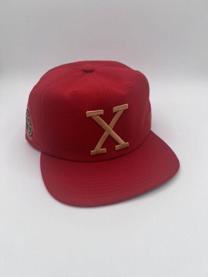 Malcolm X 100th Birthday RED Leather Strapback Hat – Spike Lee's 40 Acres x Mitchell & Ness Limited Edition