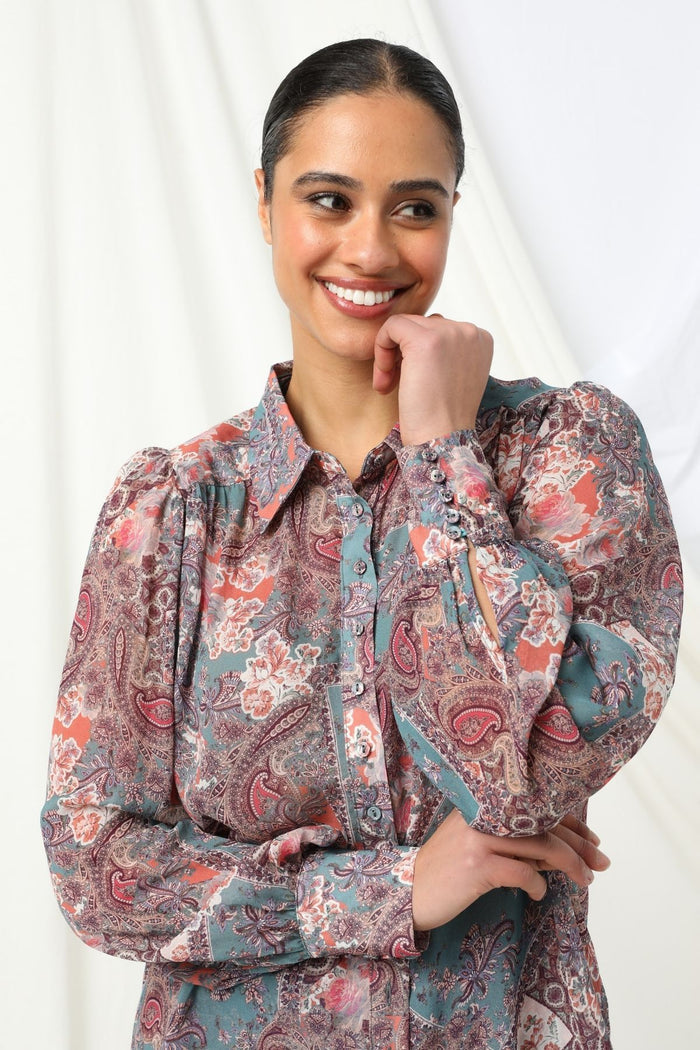 Womens Margot Blouse Multicolor 605ka048