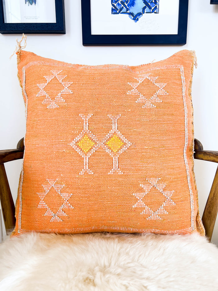 Marigold XXI Moroccan Sabra Cactus Silk Pillow
