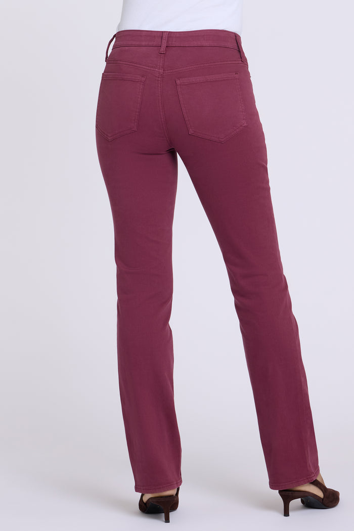 Marilyn Straight Jeans In Petite - True Burgundy
