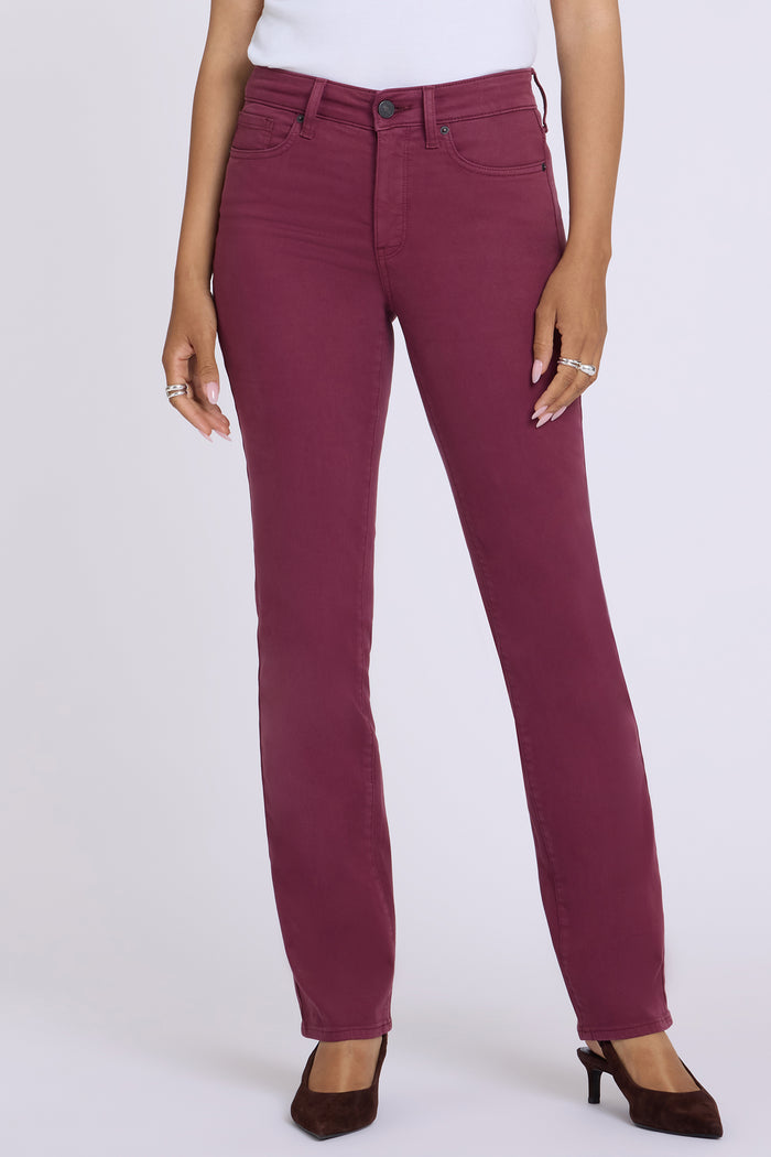 Marilyn Straight Jeans In Tall - True Burgundy