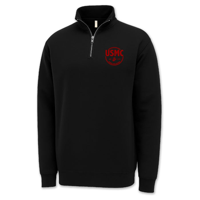 Marines Retired Left Chest 1/4 Zip
