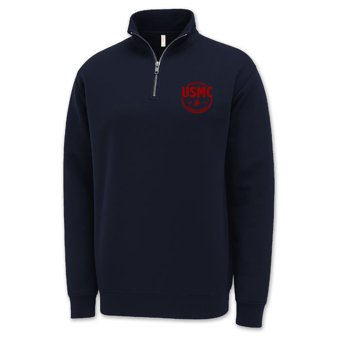 Marines Retired Left Chest 1/4 Zip