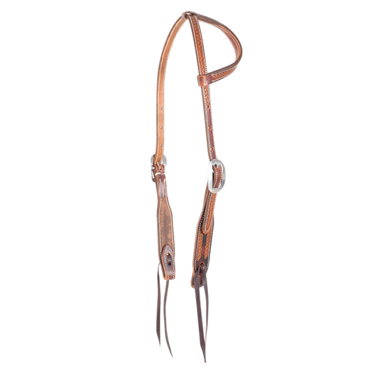 Martin Saddlery | Slip Ear Headstall with Rope Tooling