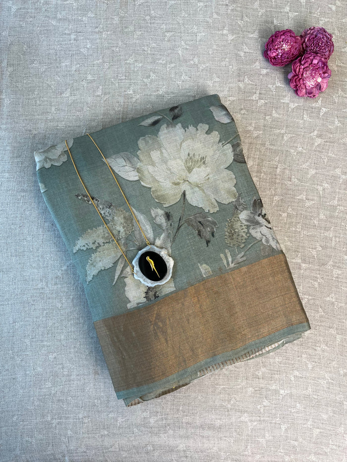 Maya pastel floral saree
